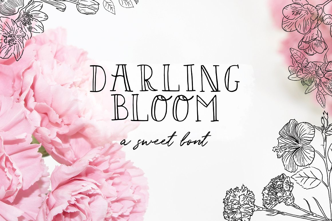 Darling Bloom: A Hand-Drawn Serif Font for Elegant Digital Branding