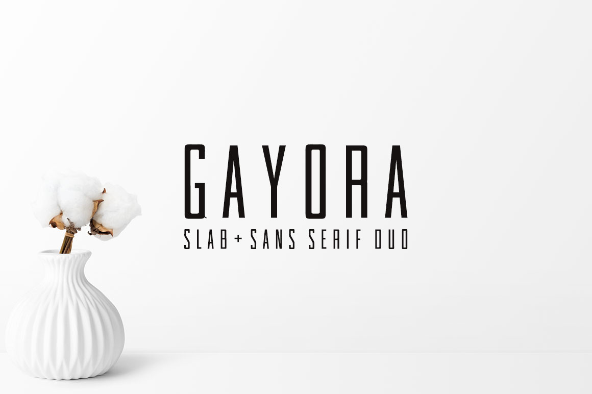 Gayora Typeface: A Minimal Slab Serif for Editorial Design
