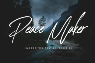 Peace Maker: A Stunning Dry Brush Stroke Font for Handmade Brands