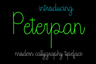 Peterpan: A Script Handwritten Typeface for Whimsical Editorial Design